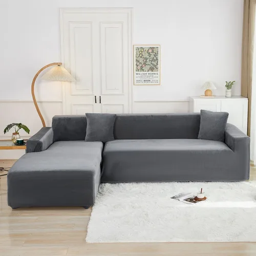 Vista 3 de Daesar Funda elástica para sofá de 1 plaza, funda de sofá biplaza para sala de estar, protector de muebles de elastano para perros y mascotas