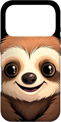 Vista 30 de Carcasa para iPhone 16 con cara de perezoso perezoso