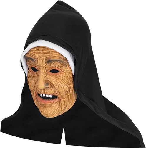 Vista 2 de Sombrero de bruja aterradora de Halloween para mujer, accesorios de disfraz de cosplay, accesorios de broma para adolescentes
