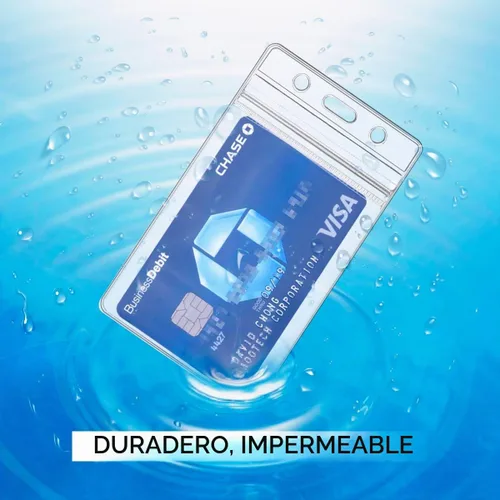 Vista 5 de Portatarjetas para llaves, paquete de 20 fundas verticales de plástico