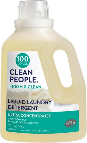 Vista 12 de The Clean People Detergente líquido para ropa, embalaje reciclable, lucha contra las manchas, ultra concentrado, jabón de lavandería, sin fragancia