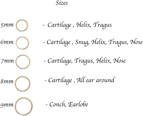 Vista 66 de Aretes de aro dorados y plateados para cartílago, nariz, tabique, oreja, hélix, tragus, joyería para mujer, hipoalergénicos, pequeños aros