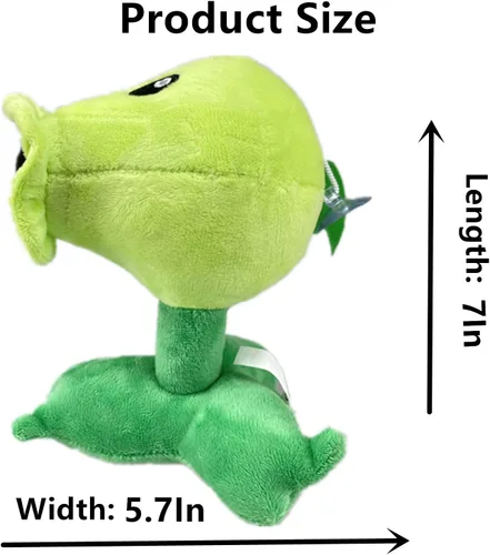 Vista 4 de JHESAO Juego de 3 piezas de guisantes de peluche de plantas y zombis, juguetes de zombis, peluches de PVZ, 1, 2, muñeco suave de peluche, guisante 3