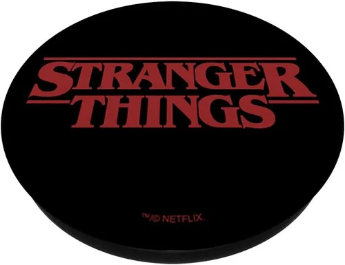 Vista 2 de Stranger Things Adhesivo PopSockets con logotipo de texto básico