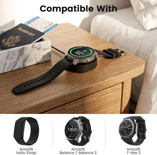 Vista 2 de Compatible con Amazfit Helio Strap Charger, reemplazo magnético de la base de carga para accesorios Helio Core