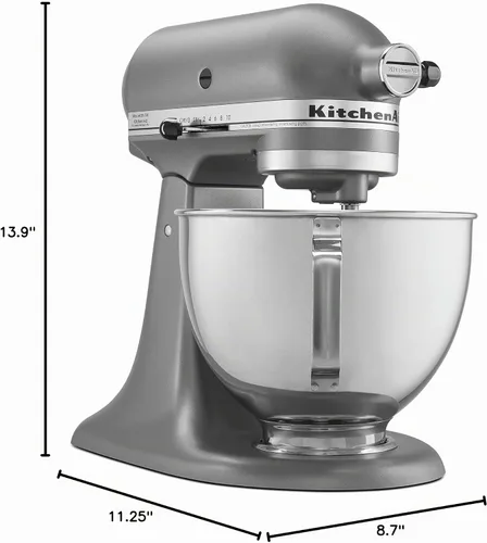 Vista 7 de KitchenAid Batidora de pie con cabezal inclinable de 4.5 cuartos de galón - KSM97