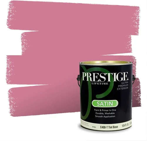 Vista 786 de Prestige Paints Pintura exterior e imprimación en uno, 1 galón, plano, coincidencia comparable de Valspar* Amber Rose*