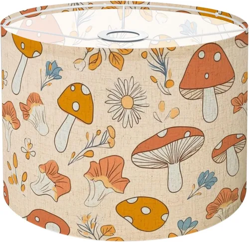 Vista 12 de Drum Lamp Shade seamless hand drawn vibrant yellow watercolor sunflowers Lampshade for Floor Lamps Table Lamps Pendant Light 11"x8.9" Large Lamp