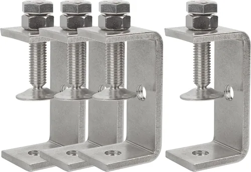 Vista 11 de Abrazadera C de acero inoxidable 304 de 2.559 in resistente abrazadera C para carpintería edificio de tigre, abrazadera ajustable de apertura