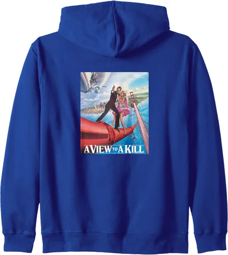 Vista 4 de Official James Bond 007 Sudadera con capucha con cremallera A View To a Kill, Negro
