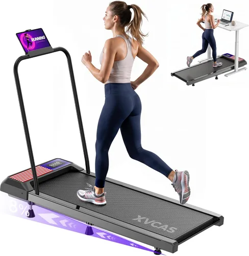 Vista 7 de Almohadilla para caminadora con 0-8% de inclinación, alfombrilla de caminadora de 2.5 HP para el hogar y la oficina, cinta de correr portátil