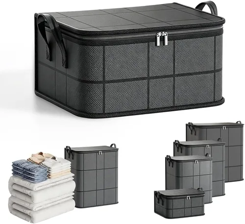 Vista 8 de Foldable Storage Bags with Zipper, Large Capacity Moving Bags，1：Large