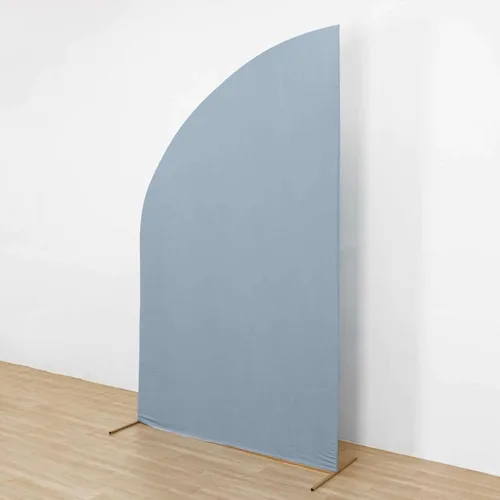 Vista 84 de Efavormart - Juego de 4 fundas de elastano beige para arco de media luna, fundas de telón de fondo Chiara de 2.5 pies a 7 pies para escenarios
