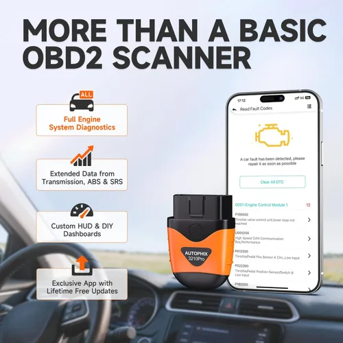 Vista 3 de AUTOPHIX Escáner 3210 Pro OBD2 Bluetooth - Comprueba todos los códigos de falla del motor para todos los vehículos de 1996+ - Escáner de auto fácil