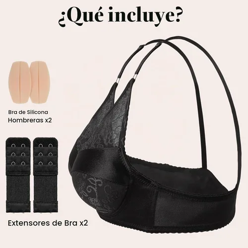 Vista 4 de Vollence Sujetador de Mastectomía con Bolsillos para Formas de Pecho de Silicona Negro