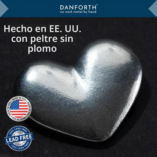 Vista 5 de DANFORTH - Piedra de palma de corazón Peltre hecho a mano en Estados