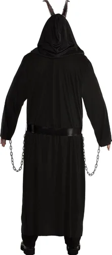 Vista 2 de Conjunto de disfraz de bestia demoníaca - Plus XXL (48-52) - Poliéster y cuero negro - Ideal para Halloween, fiestas y disfraces