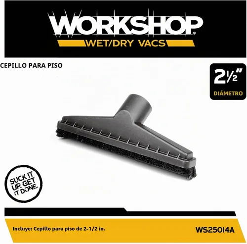 Vista 2 de WORKSHOP Wet/Dry Vacs Cepillo para piso, de 1-7/8 pulgadas, para aspiradora en seco o húmedo, para tienda.