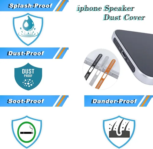 Vista 4 de Protector de polvo de altavoz de metal de alta calidad para iPhone 16 Pro, cubierta de malla antipolvo, sin silenciamiento de sonido, evita costosas