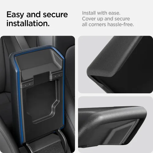 Vista 6 de Spigen Cubierta de reposabrazos para Tesla Model Y Juniper & YL & 3 Negro