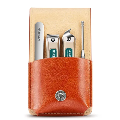 Vista 9 de MR.GREEN Juegos de manicura portátil kits de pedicura herramienta cortaúñas de acero inoxidable estuche de aseo de viaje tijeras de uñas caja