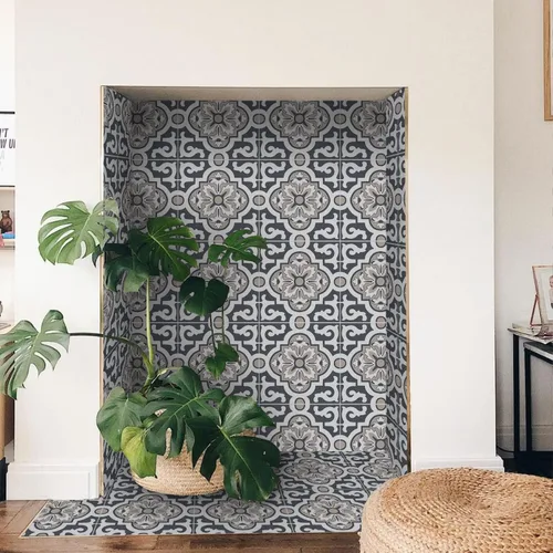 Vista 58 de Alwayspon Adhesivos de transferencia de azulejos de vinilo esmerilado para despegar y pegar, calcomanías autoadhesivas para azulejos de pared