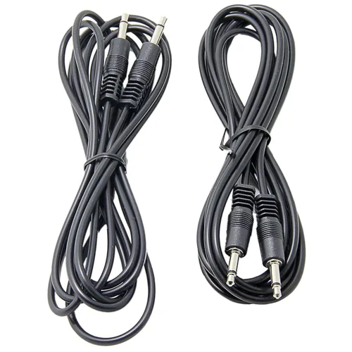 Vista 4 de Ancable Paquete de 2 mini enchufe macho de 0.138 in 1/8 TS a mini enchufe macho cable de audio mono monoaural de 3 pies a 12 V, extensor receptor