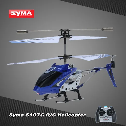 Vista 2 de Goolsky Helicóptero RC S107G, helicóptero de control remoto de 3 canales con giroscopio para principiantes (azul)