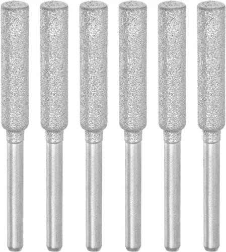 Vista 10 de HARFINGTON 6 piezas de afilador de motosierra con revestimiento de diamante, culata de 5/32 pulgadas de 0.157 in, amoladora eléctrica de sierra
