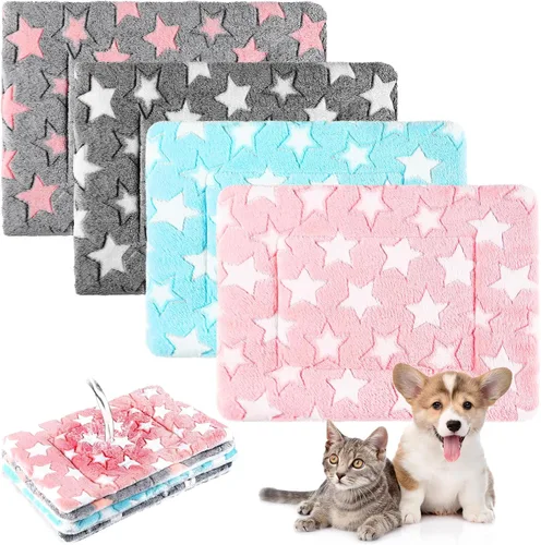 Vista 16 de Haull - Juego de ropa de cama impermeable de conejillo de indias, suave para perro y gato, tapete de felpa para jaula de animales pequeños, conejo