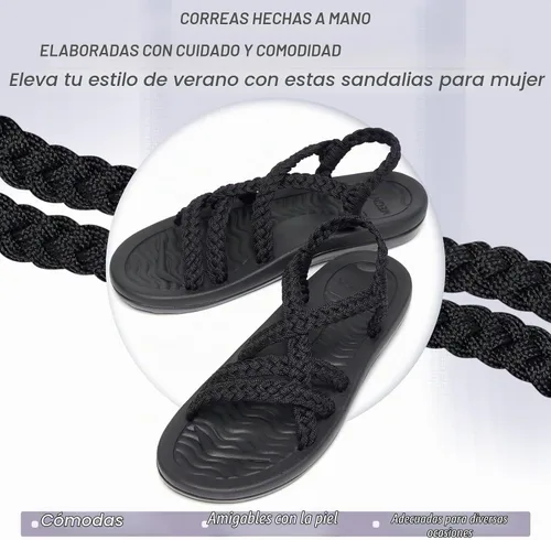 Vista 5 de MEGNYA – Sandalias para mujer, cómodas, planas, con soporte de arco, impermeables, para caminar, senderismo, viajes, bodas, playas y lugares