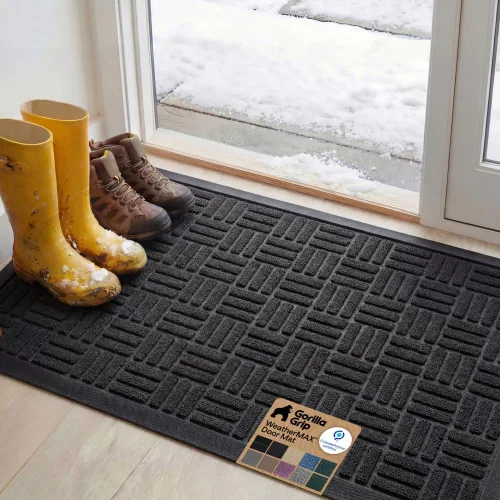 Vista 12 de Gorilla Grip - Tapete WeatherMax todo terreno 100% impermeable, caucho natural, resistente a manchas y decoloración, interior y exterior, fácil