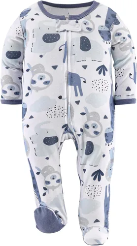Vista 4 de The Peanutshell Pijama con pies para bebés niños, para dormir y jugar, paquete de 3
