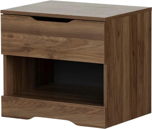 Vista 10 de South Shore Holland - Mesita de noche con 1 cajón, roble negro