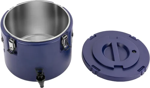 Vista 6 de Enfriador de bebidas aislado de 5.3 galones, dispensador con interior de acero inoxidable y boquilla, enfriador deportivo portátil para campamento