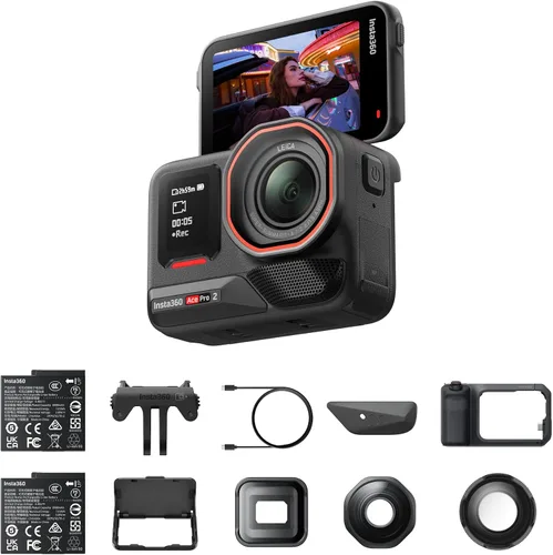 Vista 17 de Insta360 Ace Pro 2 Arctic White - Paquete de impresión flash de edición limitada, cámara de acción impermeable 8K diseñada conjuntamente con Leica