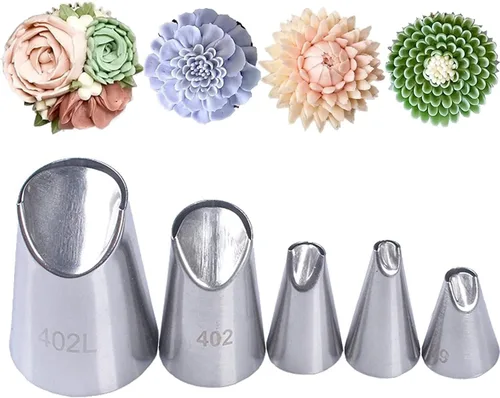 Vista 14 de Juego de puntas de tuberías para decoración de pasteles, puntas grandes de 1M 1A 2A 2D 4B
