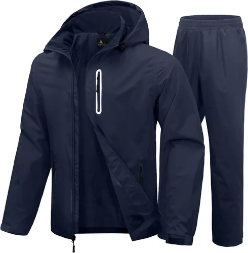 Vista 9 de SWISSWELL Trajes de lluvia impermeables y ligeros para hombres y mujeres, chaqueta y pantalones para golf, senderismo, viajes