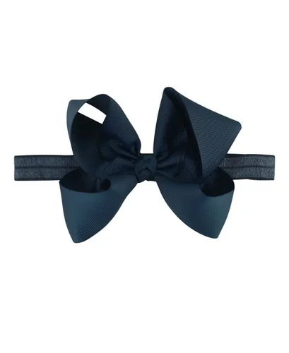 Vista 8 de RuffleButts® Diadema con lazo negro para niñas, talla única