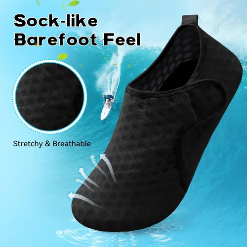 Vista 3 de Scurtain Zapatos de agua descalzos para mujeres y hombres, calcetines acuáticos de secado rápido para la playa, sandalias de verano