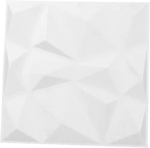 Vista 2 de 12 paneles de pared 3D de PVC, panel texturizado decorativo de 19.7 pulgadas para decoración de pared interior, panel de pared blanco con respetuoso
