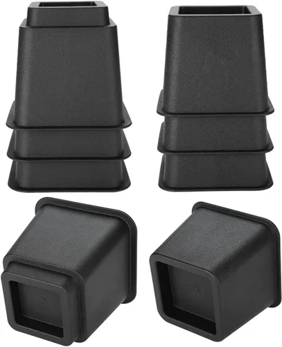 Vista 4 de Juego de elevadores de muebles ajustables, elevador de cama con elevadores de 4 x 5 y 4 x 3 pulgadas, pies elevadores para sofá silla