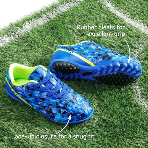 Vista 2 de DREAM PAIRS Zapatos de fútbol de césped para niños y niñas con cordones (niños pequeñosniños grandes)