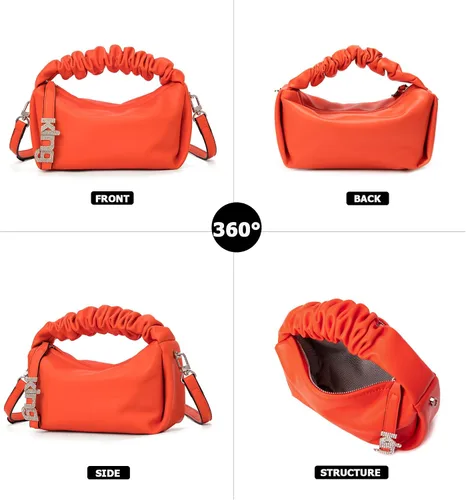Vista 2 de KingTo Bolso pequeño de hombro para mujer, bolso de mano suave de diseñador en la nube, bolso cruzado ligero