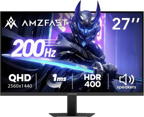 Vista 95 de Amzfast - Monitor de juegos de 24 pulgadas 180Hz 200Hz FHD 1080p, monitor de computadora, sincronización adaptativa de 1 ms, 3000:1, pantalla HDR