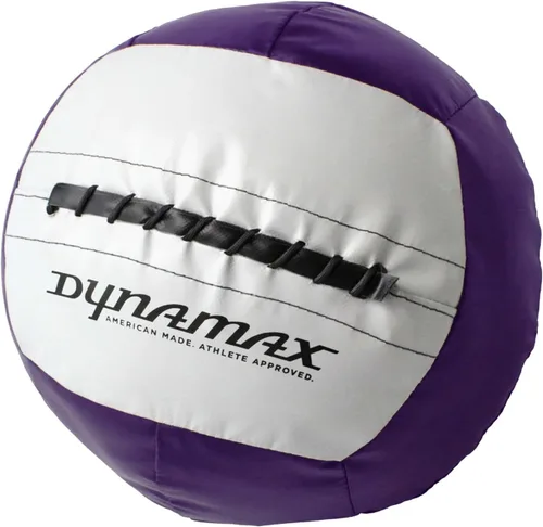 Vista 15 de Dynamax Standard Medicine Ball, 4–30 lb Soft Shell Wall Ball, 14-Inch Weighted Exercise Ball for Strength Training, Core Workouts, Conditioning &