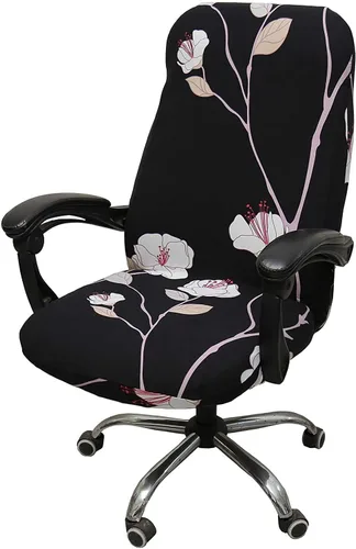 Vista 19 de WOMACO Fundas para Silla de Oficina Estampadas, Funda Elástica para Silla de Computadora Funda Universal para Silla de Jefe Estilo Simplismo Moderno