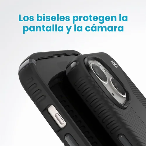 Vista 6 de Speck Funda MagSafe para iPhone 15, protección contra caídas y cámara, ClickLock antideslizante, compatible con carga inalámbrica, se adapta a todos