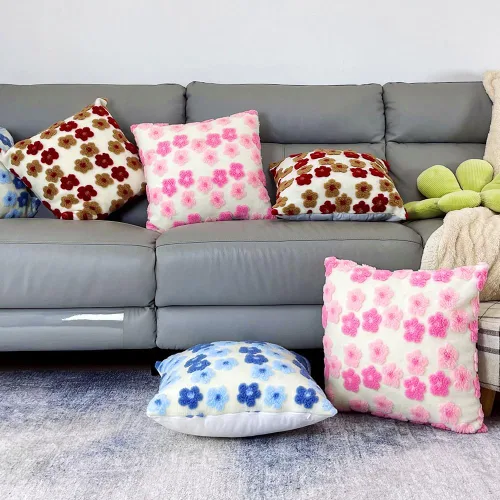 Vista 6 de Juego de 2 fundas de almohada decorativas para sofá, cama, sala de estar, 18 x 18 pulgadas, color verde claro