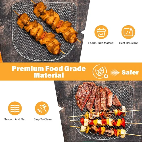 Vista 2 de ALJ Estantes mejorados para freidora de aire PowerXL Vortex Pro de 10 cuartos de galón, freidora de aire, estilo malla, bandeja de alimentos